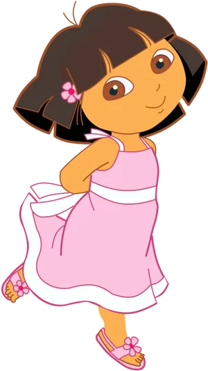 Dorain Pink Dress PNG Image