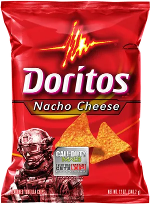 Doritos Nacho Cheese Callof Duty Promotion PNG Image