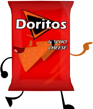 Doritos Nacho Cheese Flavored Chips Package PNG Image