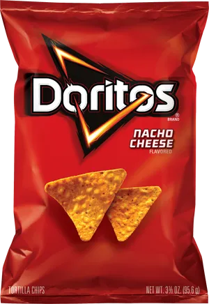 Doritos Nacho Cheese Flavored Chips Package PNG Image