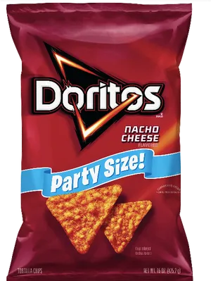 Doritos Nacho Cheese Party Size Bag PNG Image