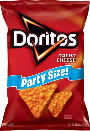 Doritos Nacho Cheese Party Size Bag PNG Image