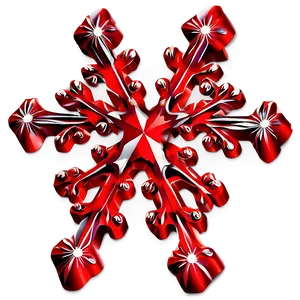 Dotted Red Snowflake Png 47 PNG Image