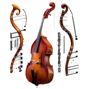 Double Bass Side View Png Gpj PNG Image