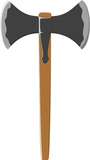 Double Bladed Axe Illustration PNG Image