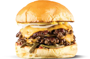 Double Cheeseburger Deluxe.png PNG Image