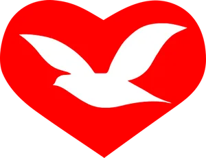 Dove_of_ Peace_in_ Heart PNG Image