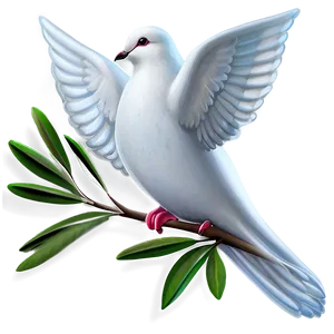 Dove With Olive Branch Clipart Png Bjw PNG Image