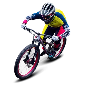 Downhill Mountain Cyclist Png Jqk PNG Image