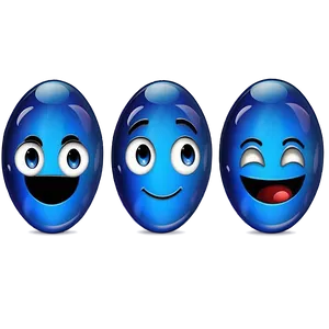 Downloadable Blue Emojis Png Dhk90 PNG Image