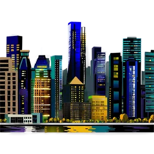 Downtown Cityscape PNG Dki PNG