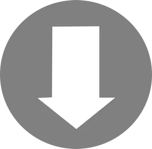 Downward White Arrow Icon PNG Image