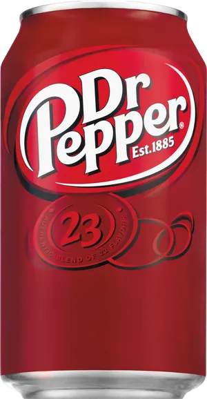 Dr Pepper Can Red Design PNG Image