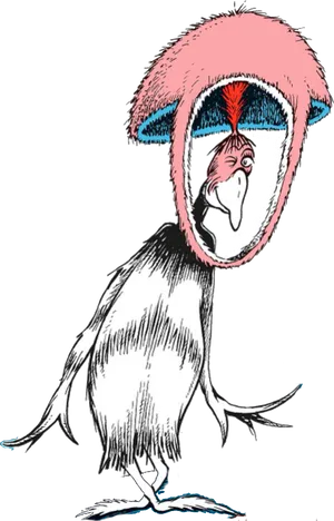 Dr Seuss Characterin Pink Hat PNG Image