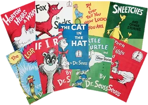 Dr Seuss Classic Books Collection PNG Image