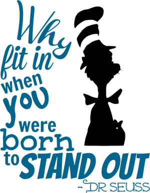 Dr Seuss Inspiration Quote PNG Image