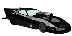 Drag Racing Car Illustration PNG Image