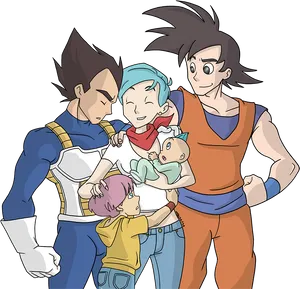 Dragon Ball Family Portrait PNG Image