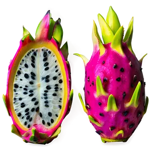 Dragonfruit Halves Display Png 06122024 PNG Image