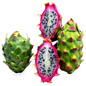 Dragonfruit Halves Display Png 46 PNG Image