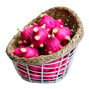 Dragonfruit In Shopping Basket Png Str67 PNG Image