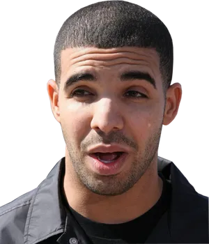 Drake Speaking Candid Moment PNG Image