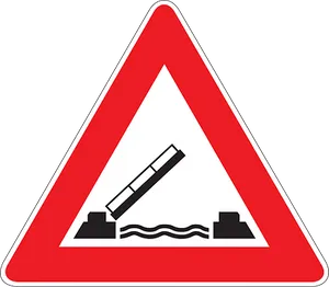 Drawbridge_ Ahead_ Warning_ Sign PNG Image