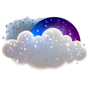 Dream Cloud With Stars Png Aqg PNG Image