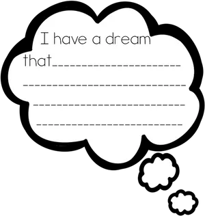 Dream Cloud Worksheet Template PNG Image