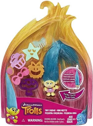 Dream Works Trolls Tiny Smidge Toy Packaging PNG Image