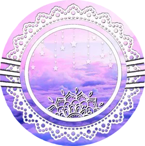 Dreamy Mandala Sky Aesthetic.png PNG Image