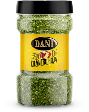 Dried Cilantro Leaves Spice Jar PNG Image