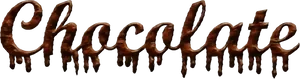 Dripping Chocolate Text PNG Image