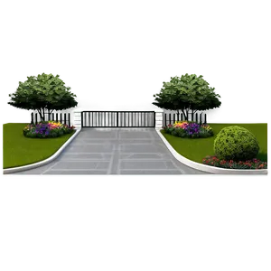 Driveway Landscaping Designs Png Tge35 PNG Image