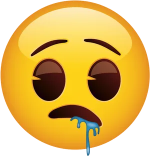 Drooling Yawning Emoji PNG Image