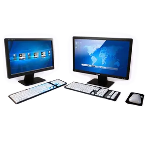 Dual Computer Screen Setup Png 41 PNG Image