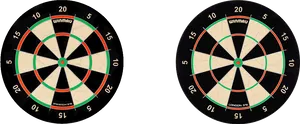 Dual Dartboards Sideby Side PNG Image