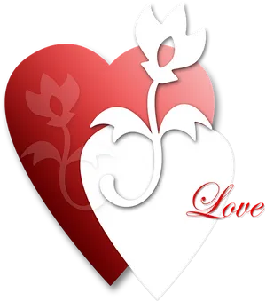 Dual Heart Love Graphic PNG Image