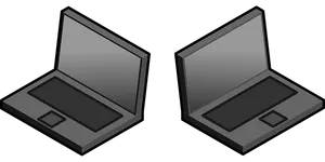 Dual Laptop Illustration PNG