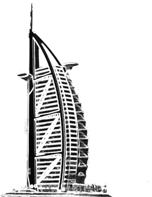 Dubai Burj Al Arab Sketch PNG Image