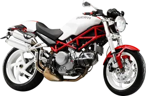 Ducati Motorcycle White Red Frame H D PNG Image