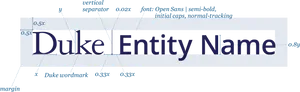 Duke Entity Name Branding Guide PNG Image