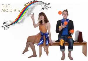 Duo Arcoiris Performance Artists PNG Image