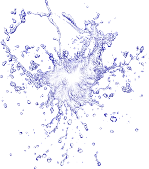 Dynamic Blue Water Splash PNG Image