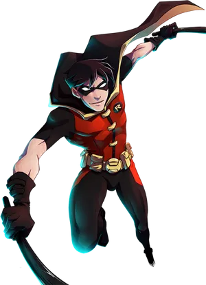 Dynamic Boy Wonder PNG Image