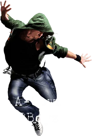 Dynamic Breakdancerin Action PNG Image