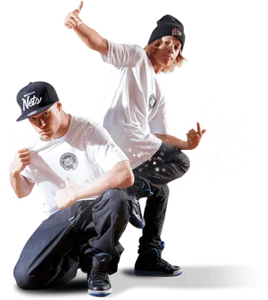 Dynamic_ Breakdancers_ Pose PNG Image