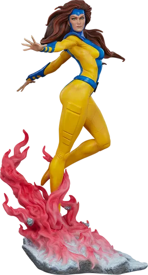 Dynamic Comic Character Figure PNG Image