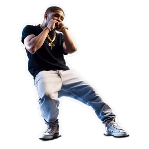 Dynamic Rapper On Stage Png Qls35 PNG Image