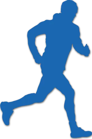 Dynamic Runner Silhouette PNG Image